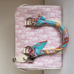 CHRISTIAN DIOR VINTAGE TROTTER MINI BOSTON BAG PINK